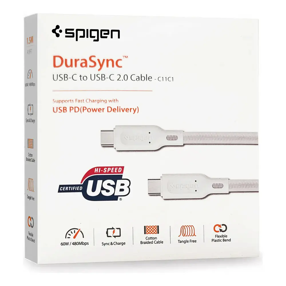 Cable Spigen Nylon Usb-c 1.5m Para Galaxy A57 A56 A55 A54 1