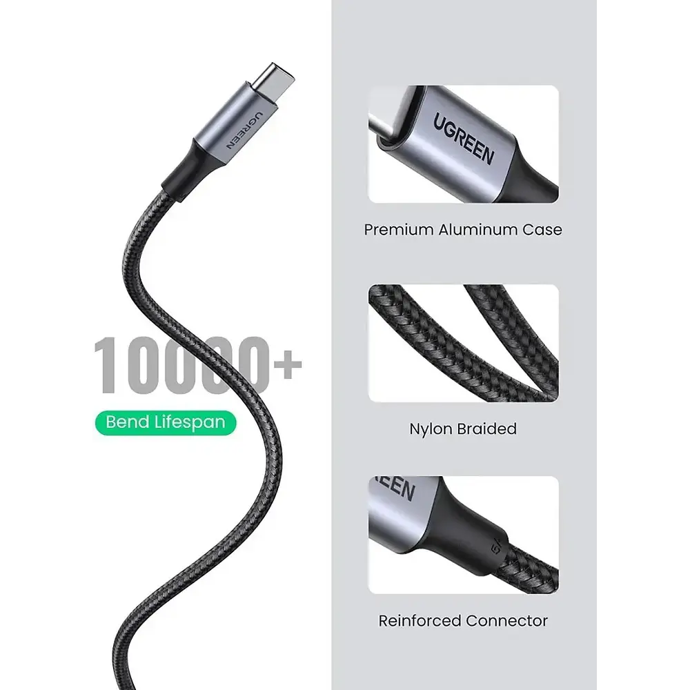Cable Ugreen Usb-c 100w 2m 5a Para Macbook Air 15 M5 A3448 3