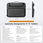 Moko Funda Bag Para Ipad Air 11 M4 Chip (2026) A3459 A3460 A3463 Negro 6