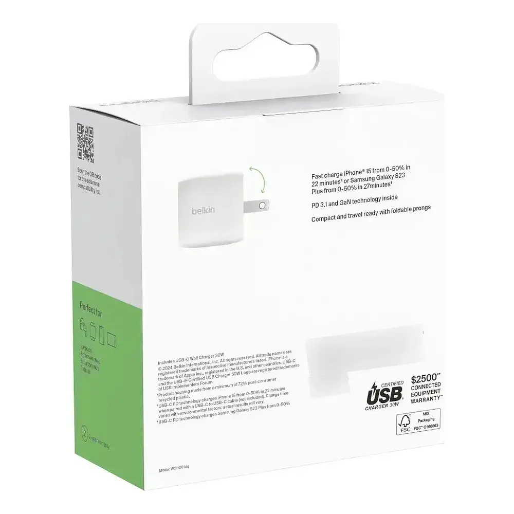 Cargador de Pared Belkin 30w Para Iphone 17e (2026) (cubo) 4