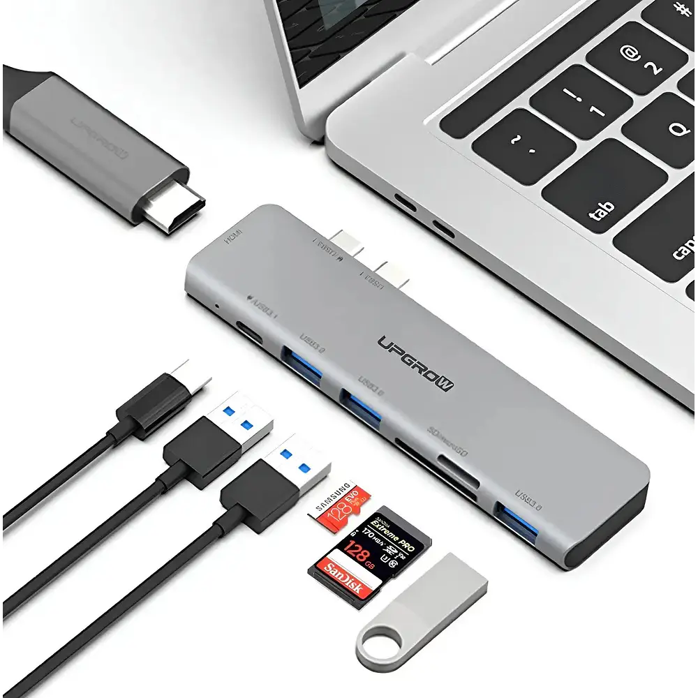Adaptador Hub Upgrow Usb C Para Macbook Air 13.6 M5 A3449 1
