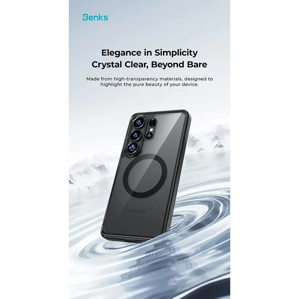 Case Benks Crystal (mag) Para Galaxy S26 Ultra (2026) Black 9