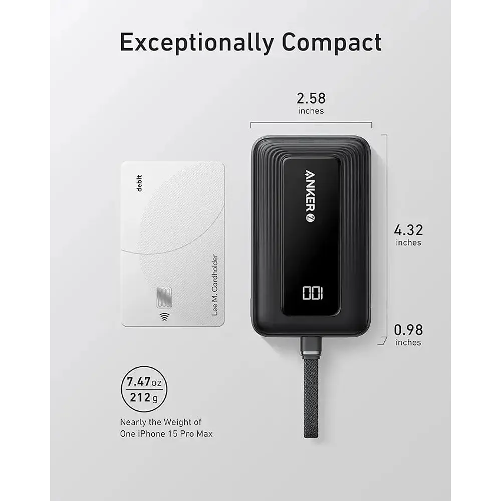 Anker Batería Externa 30w 20000 Para Ipad Air 11 M4 Chip (2026) A3459 A3460 A3463 3