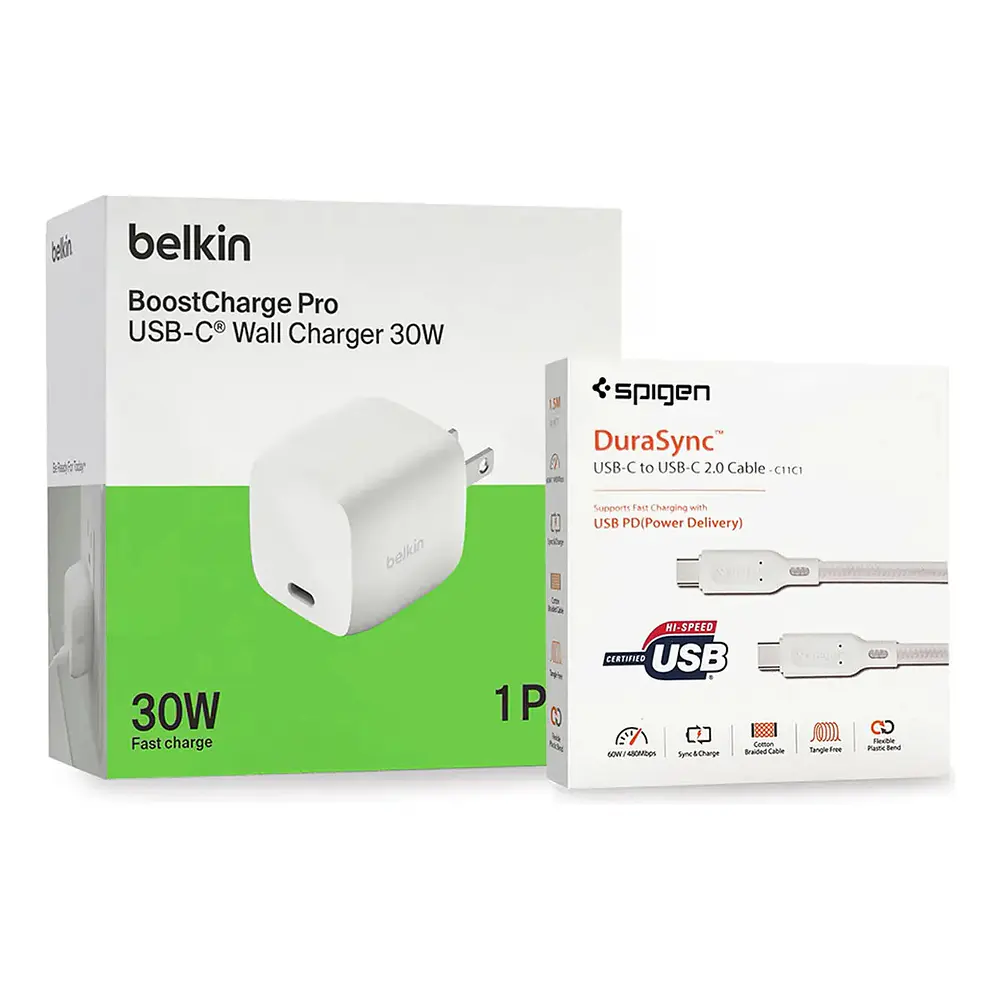Cargador de Pared Belkin 30w Para Ipad Air 11 M4 Chip (2026) A3459 A3460 A3463 + Cable 2