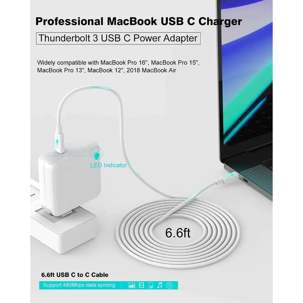 Cargador de Pared Szpower 96w Macbook Pro 14 M5 (2026) A3426 A3427 2