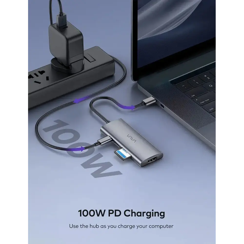 Adaptador Hub Vava Usb C Hdmi Para Macbook Air 15 M5 A3448 7