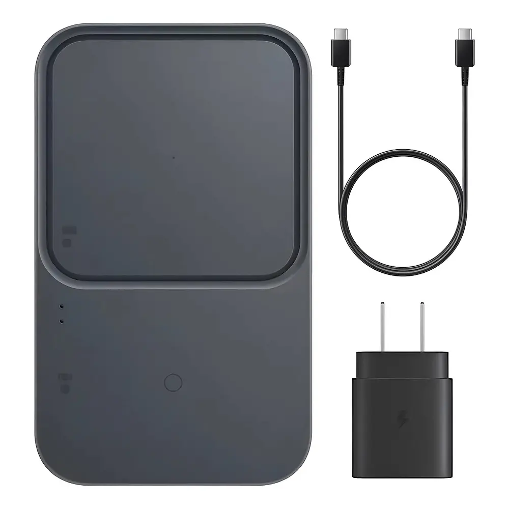 Cargador inalámbrico Samsung Wireless Charger Duo 15w Para Galaxy S26 Plus Ultra (con Cargador de pared 25W) 1