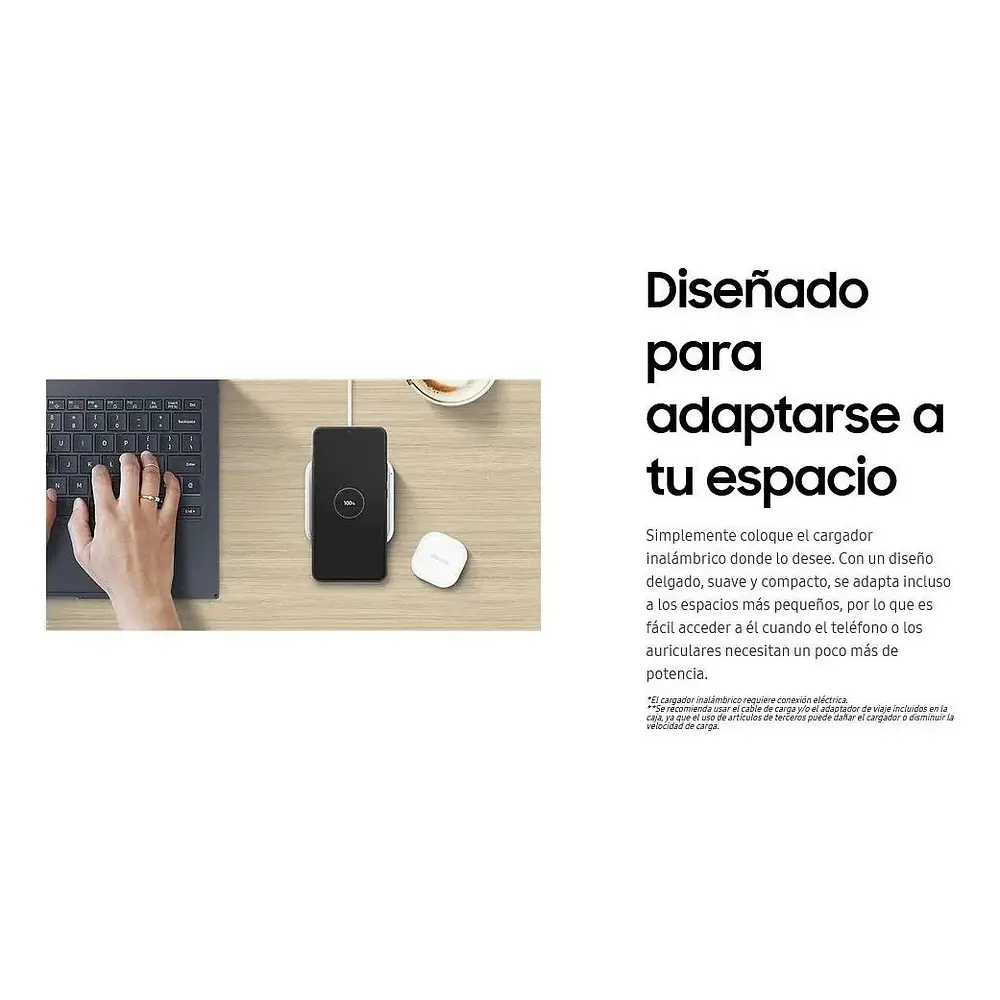 Cargador inalámbrico Samsung Super Fast Wireless Charger Pad 15w Galaxy S26 Plus Ultra (con Cargador de pared 25W) 6
