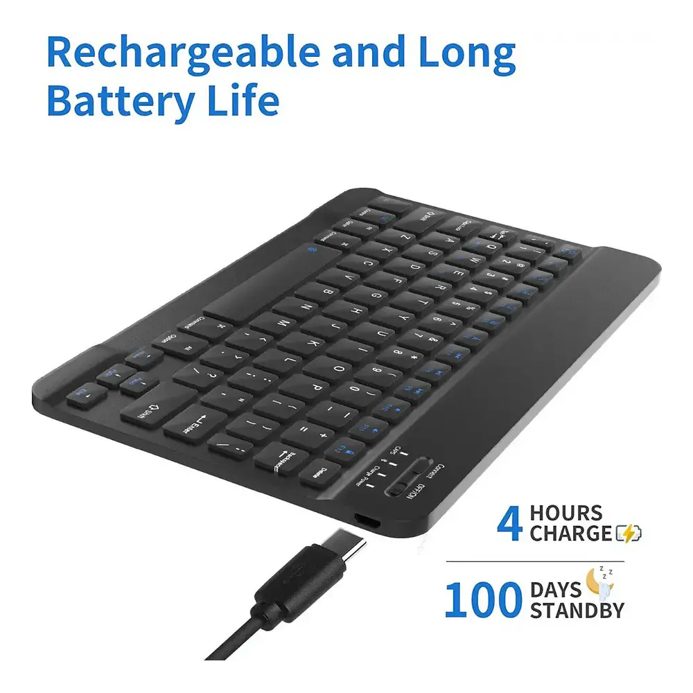 Teclado Portátil Bluetooth Para Ipad Air 13 M4 Chip (2026) A3461 A3462 A3464 3