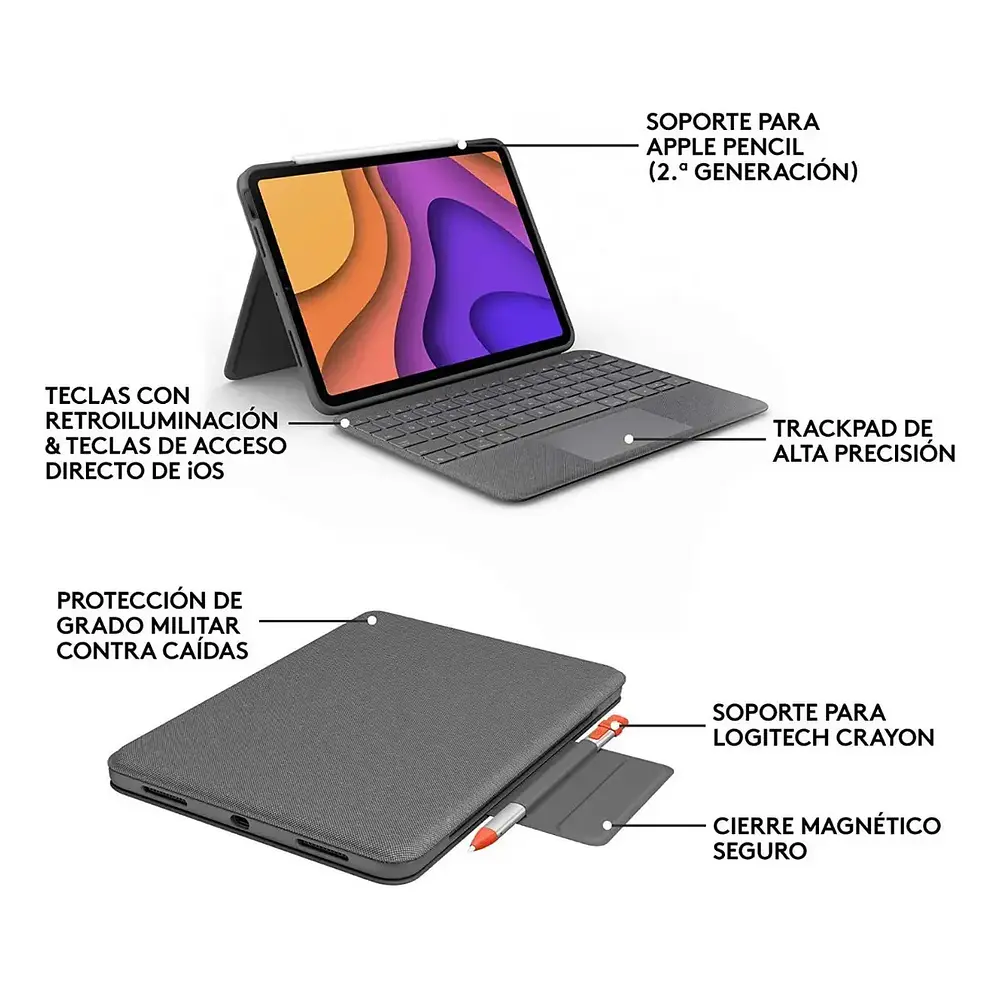 Teclado Logitech Folio Touch Ipad Air 11 M4 Chip (2026) A3459 A3460 A3463 6