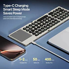 Teclado Portátil Touchflip Para Ipad Air 11 M4 Chip (2026) A3459 A3460 A3463 9