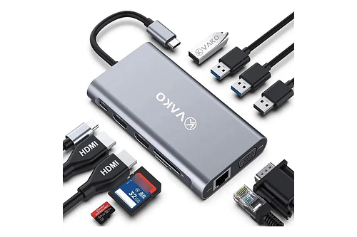 Adaptador Hub Vako Hdmi Red Para Macbook Air 13.6 M5 A3449