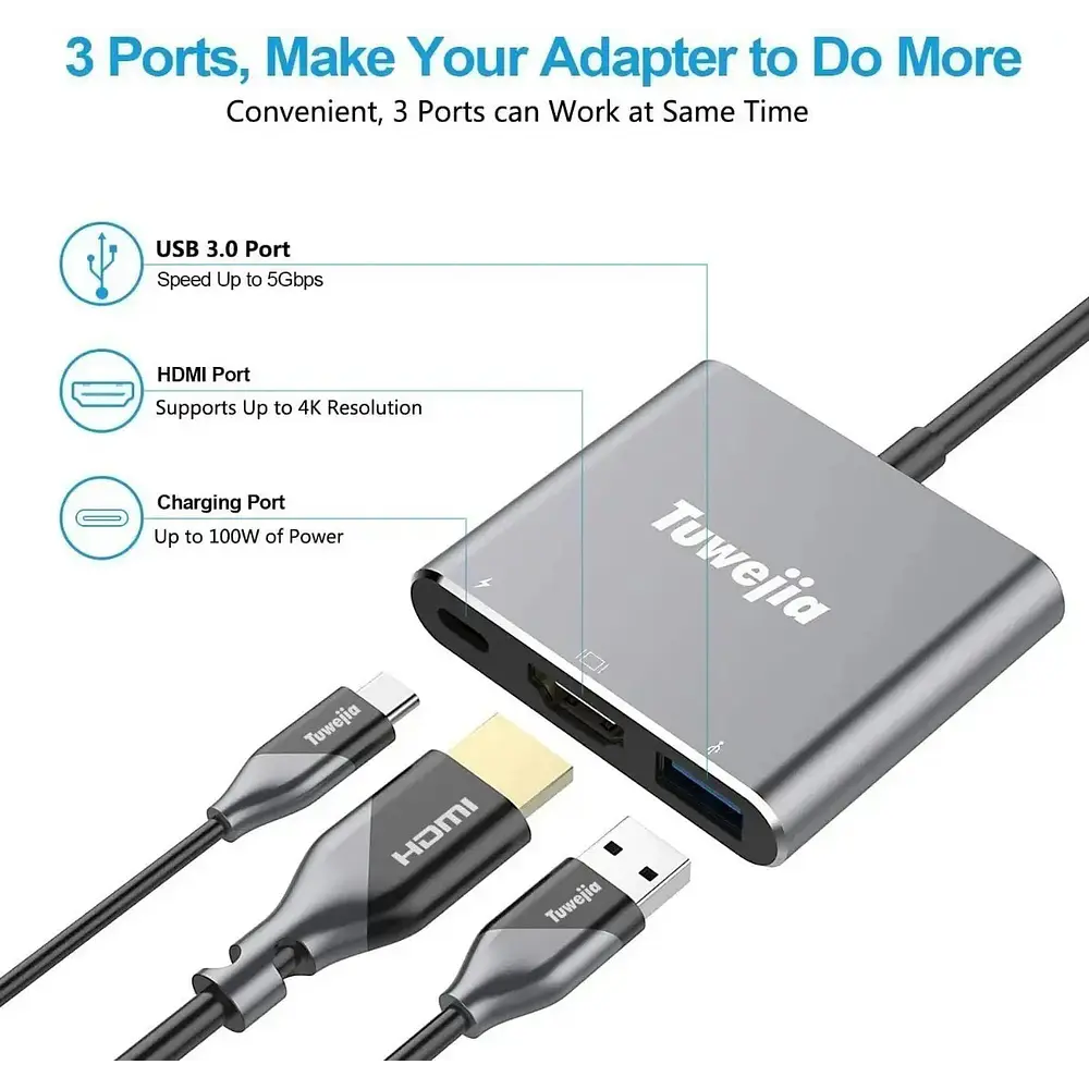 Hub Tuwejia 3en1 Para Macbook Pro 14 M5 (2026) A3426 A3427 2