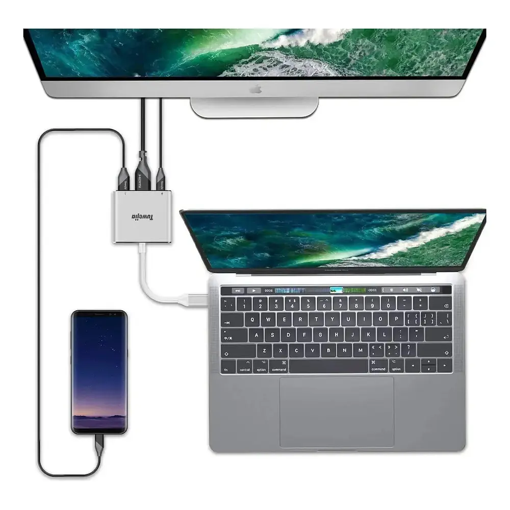 Hub Tuwejia Usb C Hdmi Para Macbook Air 15 M5 (2026) A3448 4