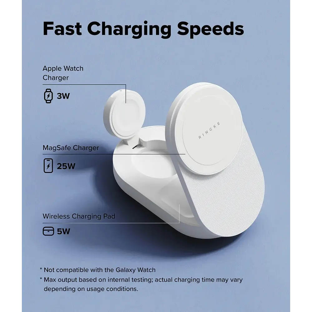 Ringke Cargador 3en1 Qi2 25w (mag) Airpods 4 (2024) 2