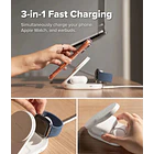 Ringke Cargador 3en1 Qi2 25w (mag) Apple Watch 9 45mm 41mm 4