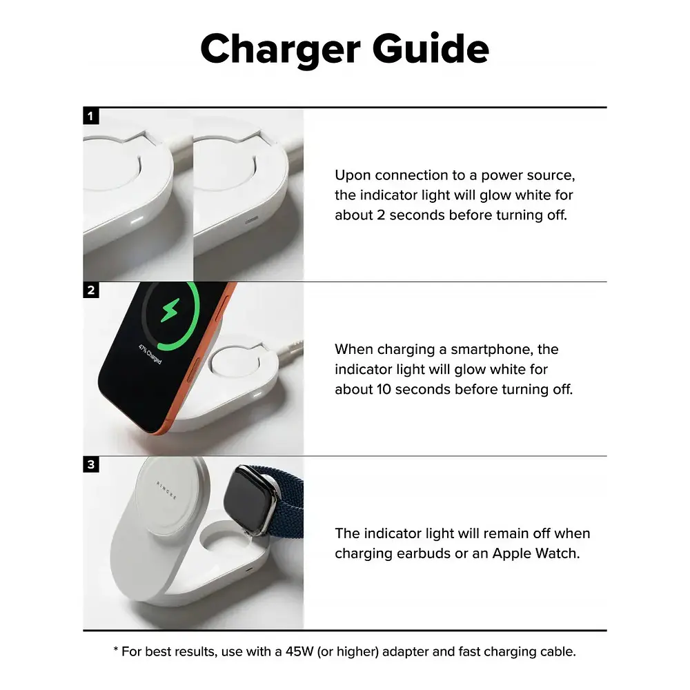Ringke Cargador 3en1 Qi2 25w (mag) Galaxy S25 Edge 9