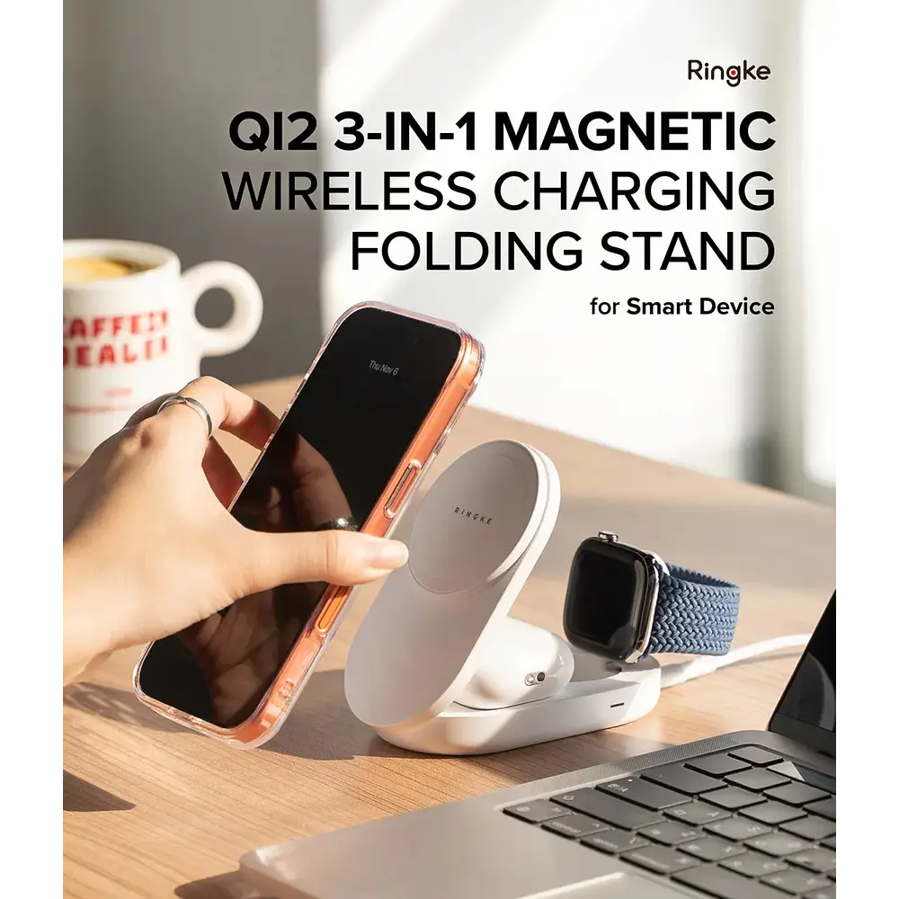 Ringke Cargador 3en1 Qi2 25w (mag) Airpods Pro 2da (2022) 6