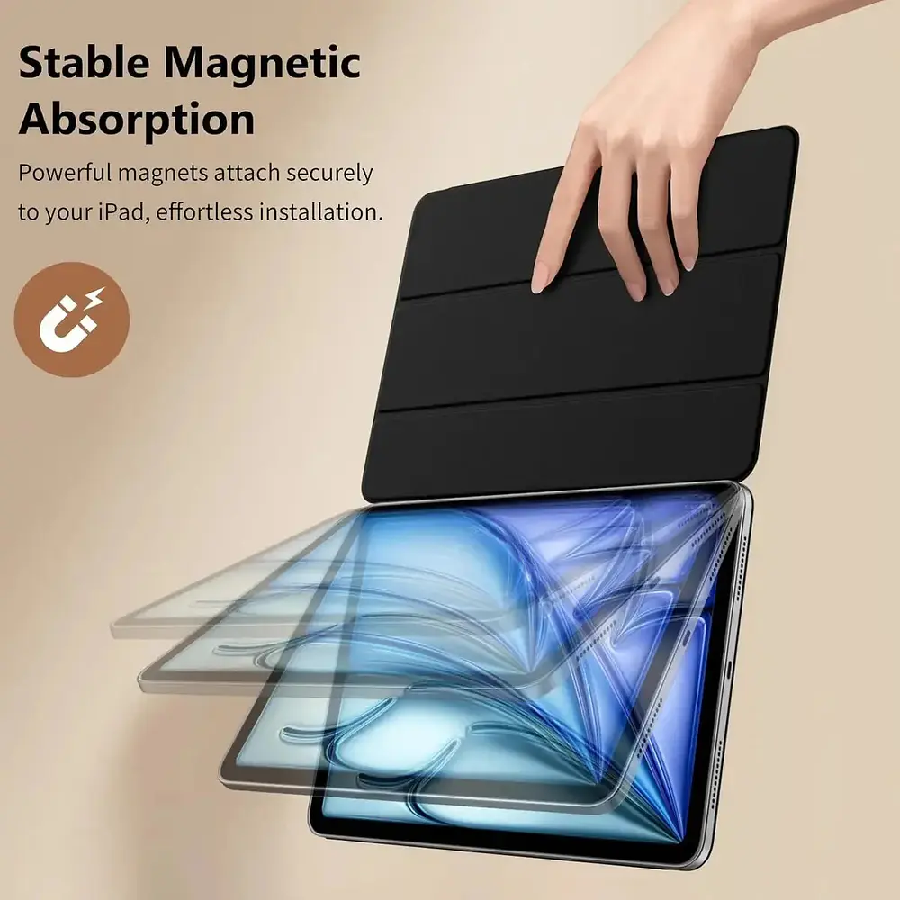 Moko Smart Folio Para Ipad Air 13 M4 Chip (2026) A3461 A3462 A3464 Negro 2