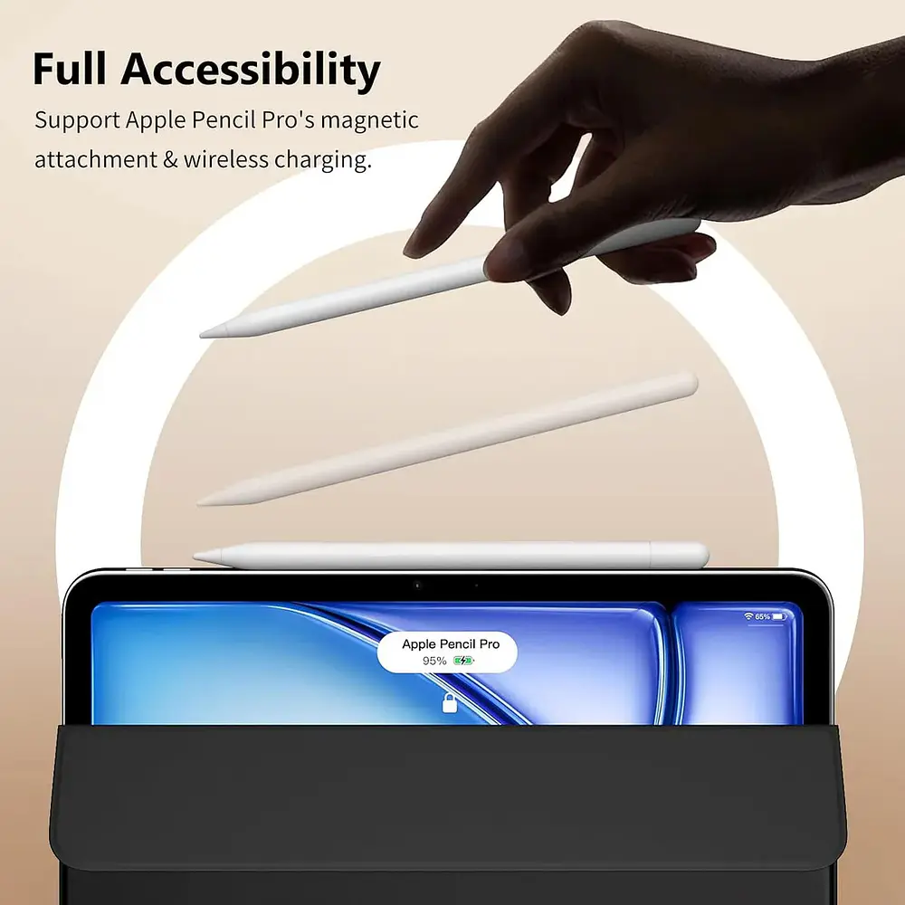 Moko Smart Folio Para Ipad Air 13 M4 Chip (2026) A3461 A3462 A3464 Negro 5