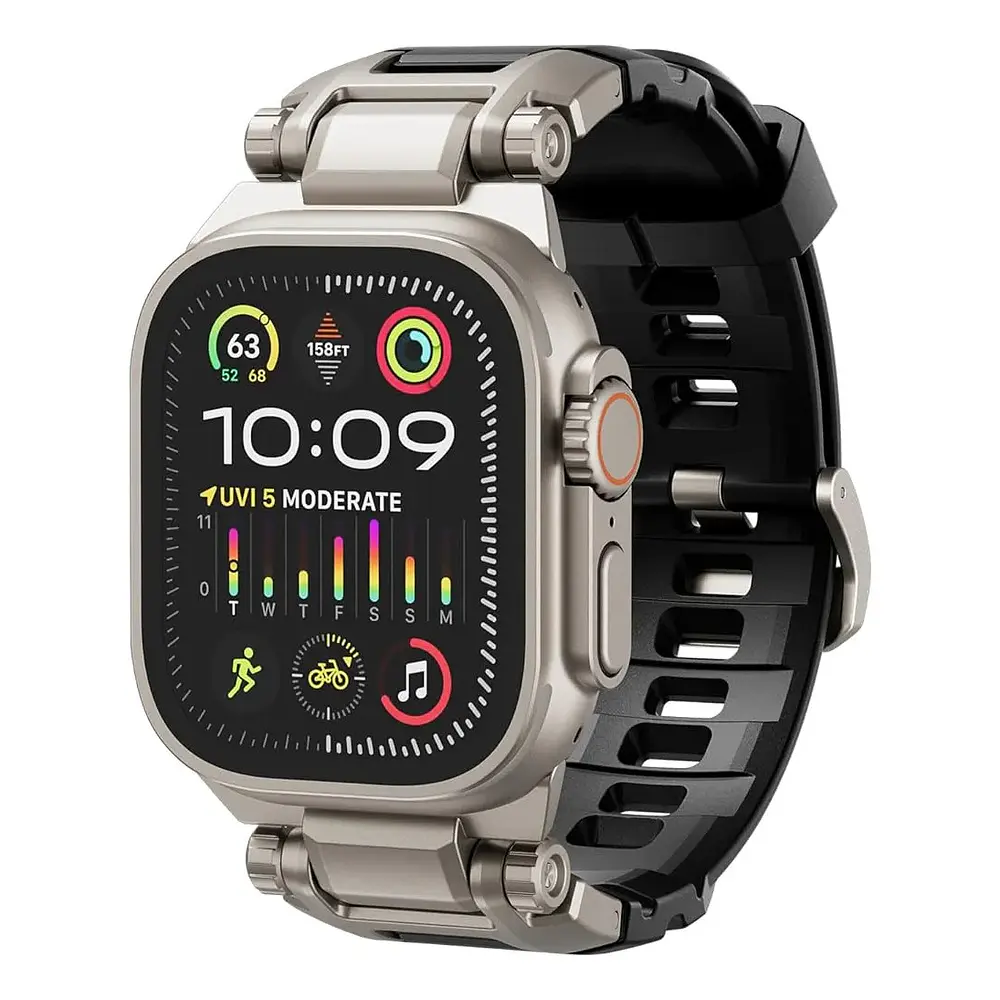 Dexnor Correa De Acero/tpu Para Apple Watch 4 5 6 44mm 1