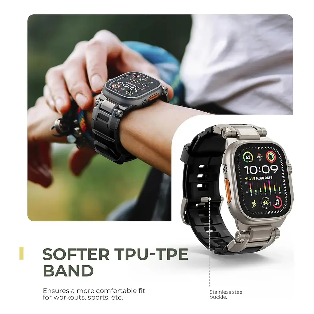Dexnor Correa De Acero/tpu Para Apple Watch Serie 11 46mm 2