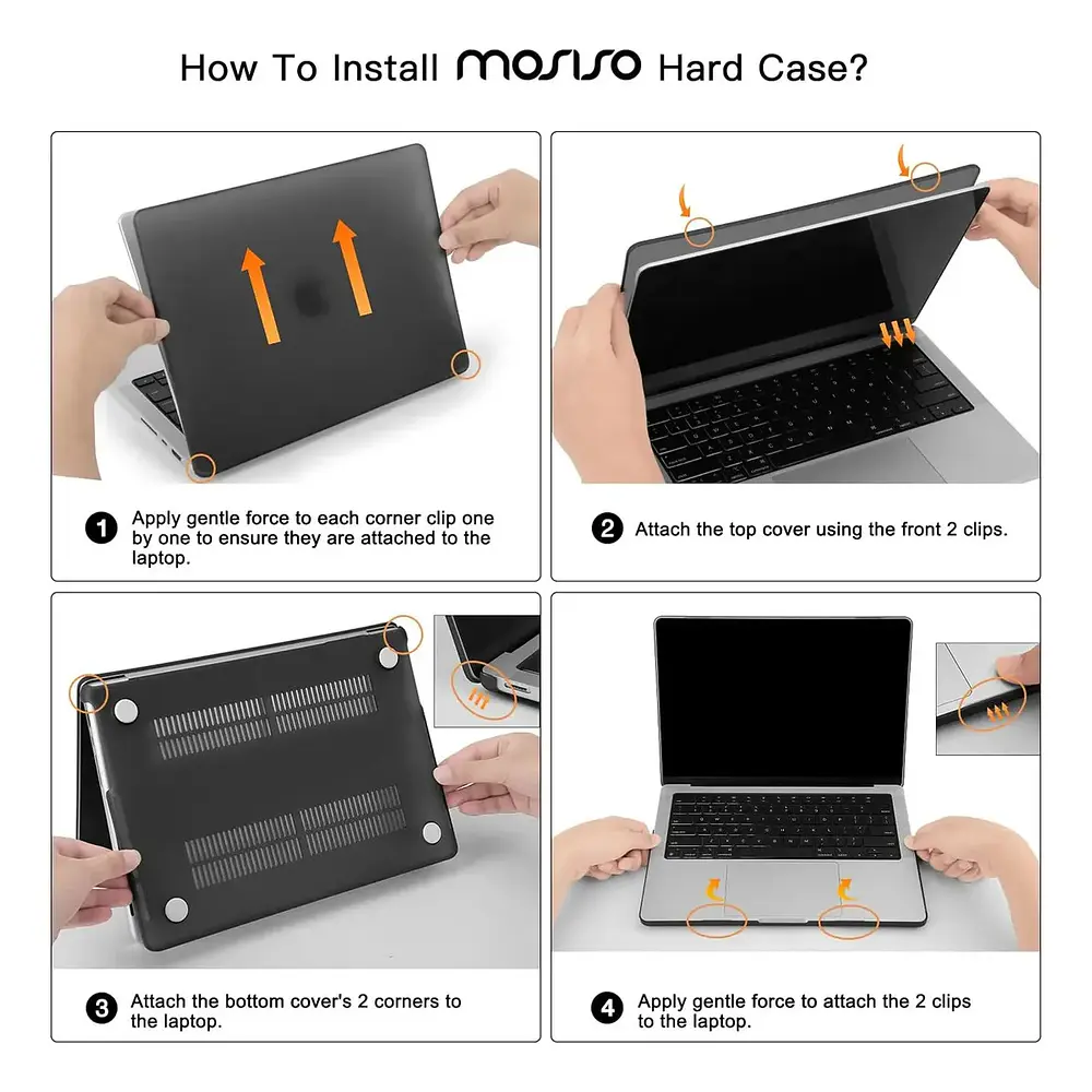 Case Mosiso Para Macbook Pro 14 M3 A2918 A2992 + Micas 8