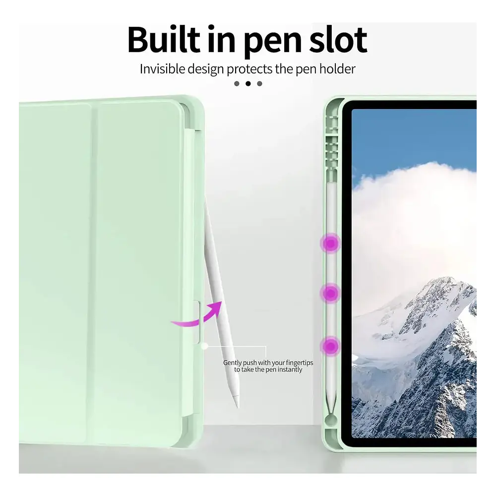 Funda Smart Case Para Ipad Air 11 M4 Chip (2026) A3459 A3460 A3463 Menta 5