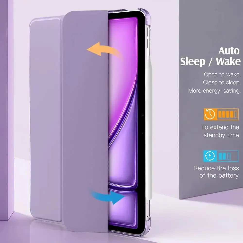 Smart Case Moko Para Ipad Air 11 M4 Chip (2026) A3459 A3460 A3463 Purple 2