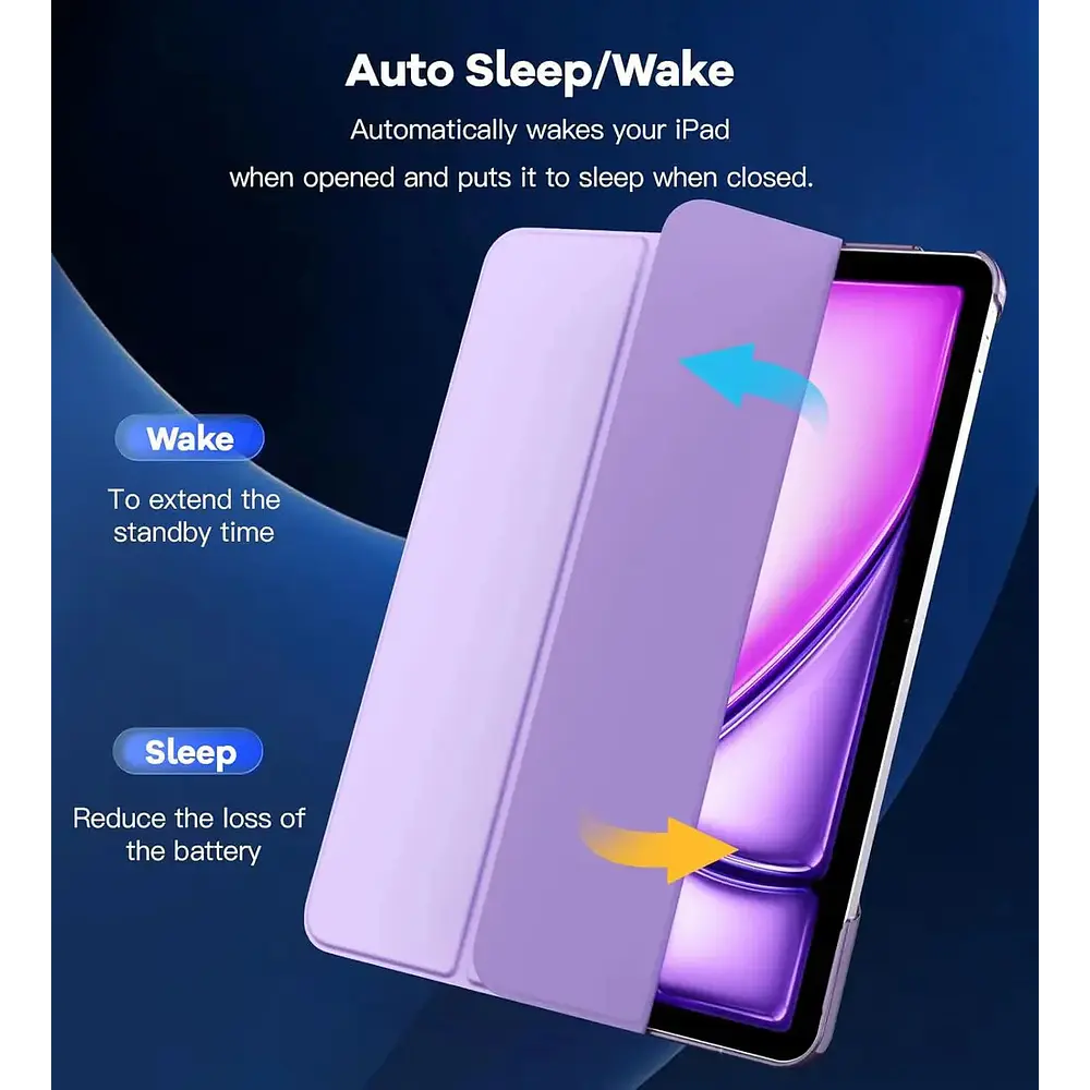 Smart Case Moko Para Ipad Air 13 M4 Chip (2026) A3461 A3462 A3464 Taro Purple 8