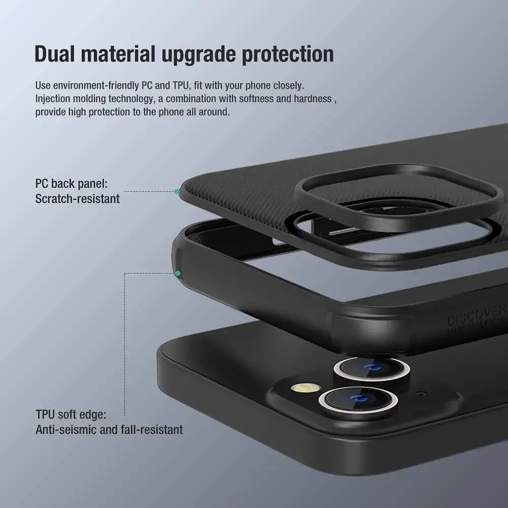 Case Thin Fit Delgado Mate Para Iphone 15 Plus 6.7 Negro  3