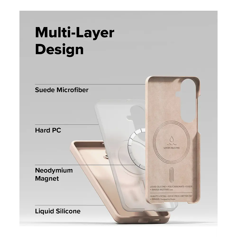 Case Ringke Silicone (mag) Para Galaxy S26 Plus Pink Sand 6