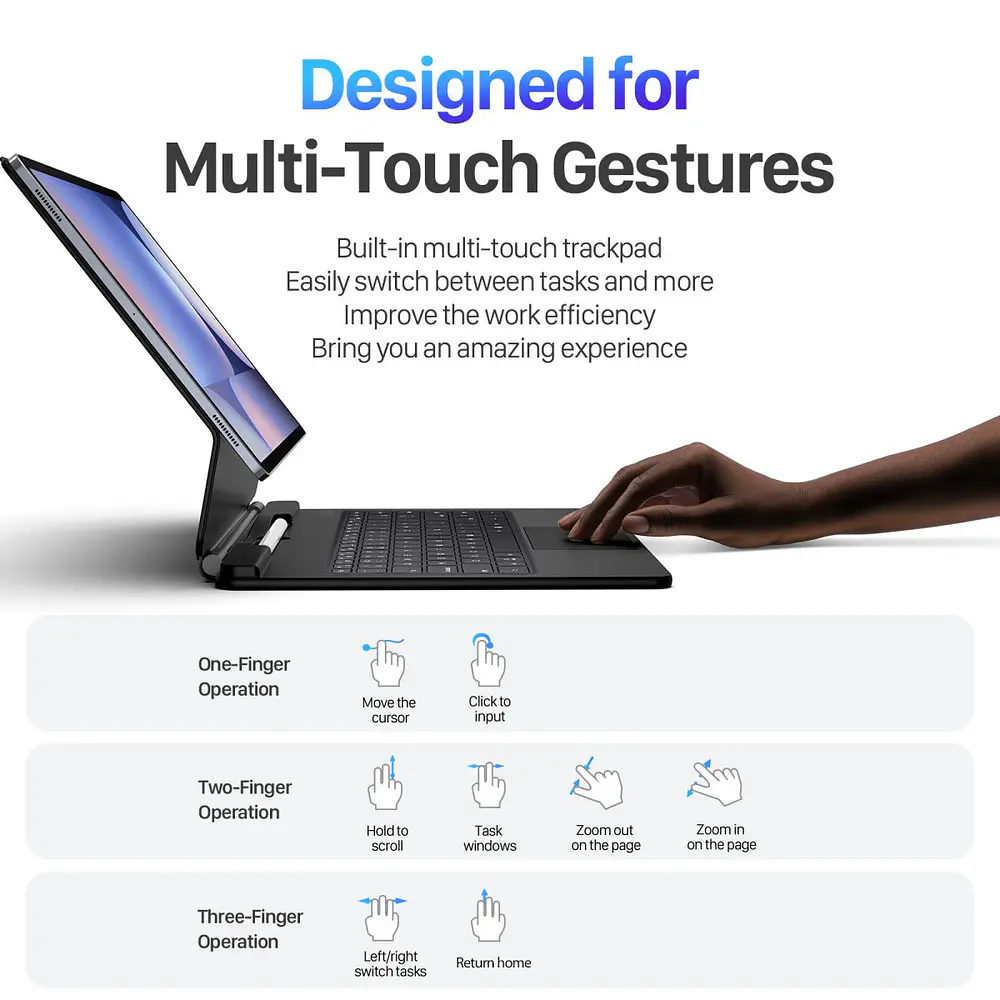 Case Con Teclado Magnético Para Galaxy Tab S11 Ultra X930 (2025) 10