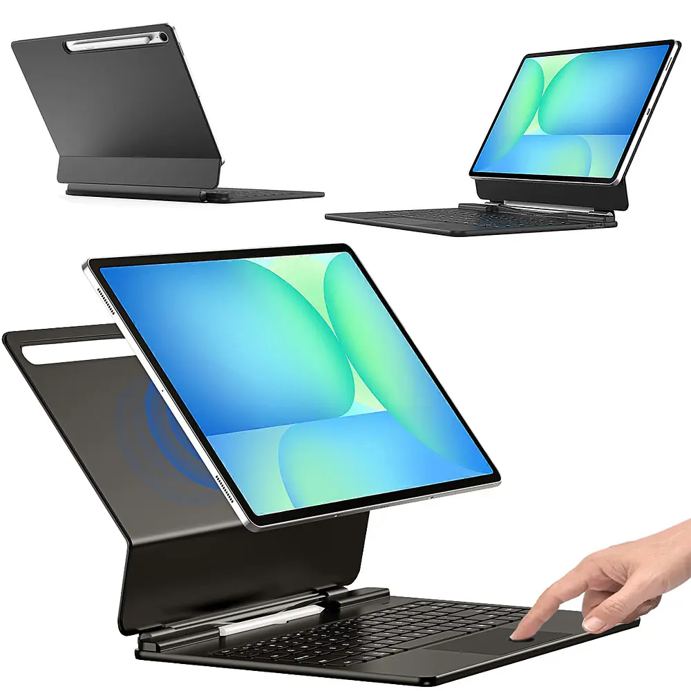 Case Con Teclado Magnético Para Galaxy Tab S10 Fe Plus X620 (2025) 1