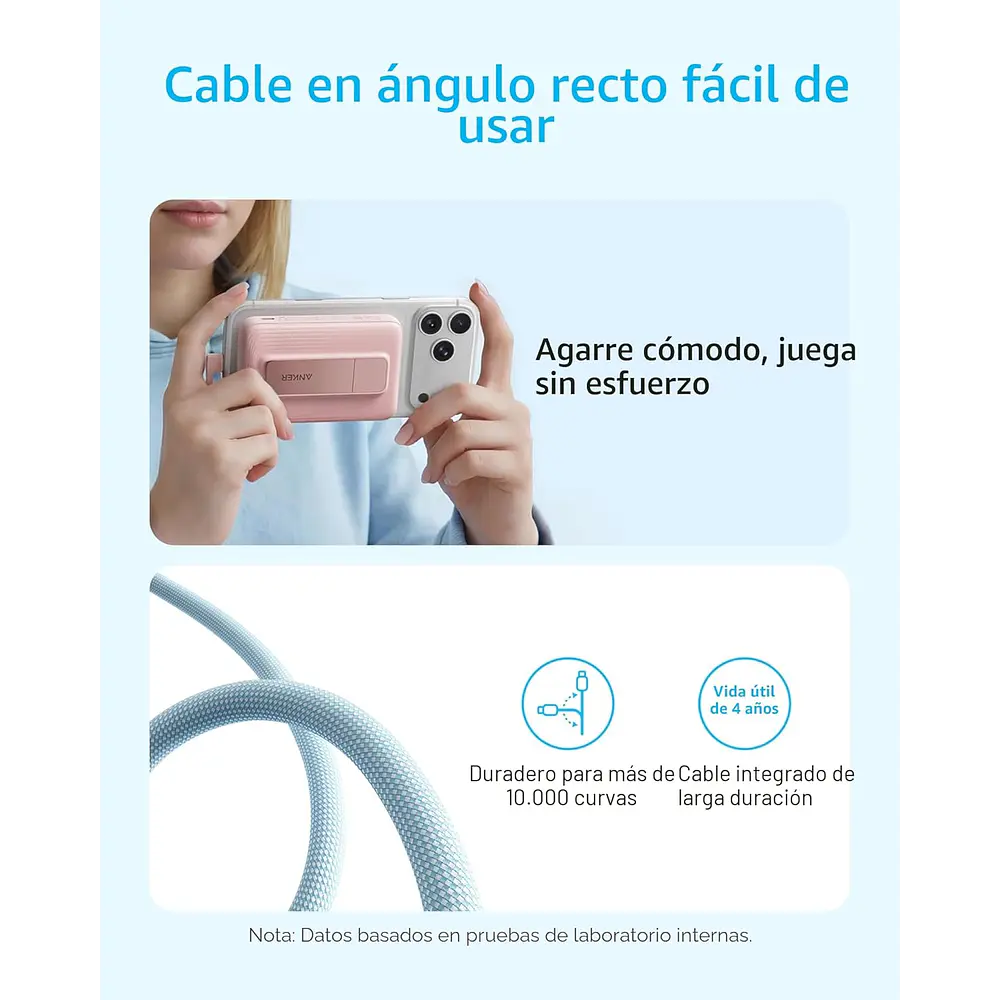 Anker Zolo Power Bank 30W Batería Externa Magnética (mag) 10000MAh Para iPhone Galaxy 3