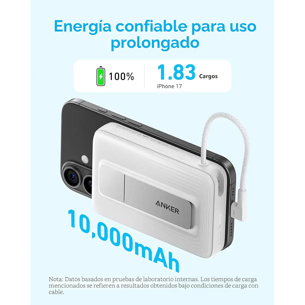 Anker Zolo Power Bank 30W Batería Externa Magnética (mag) 10000MAh Para iPhone Galaxy 4