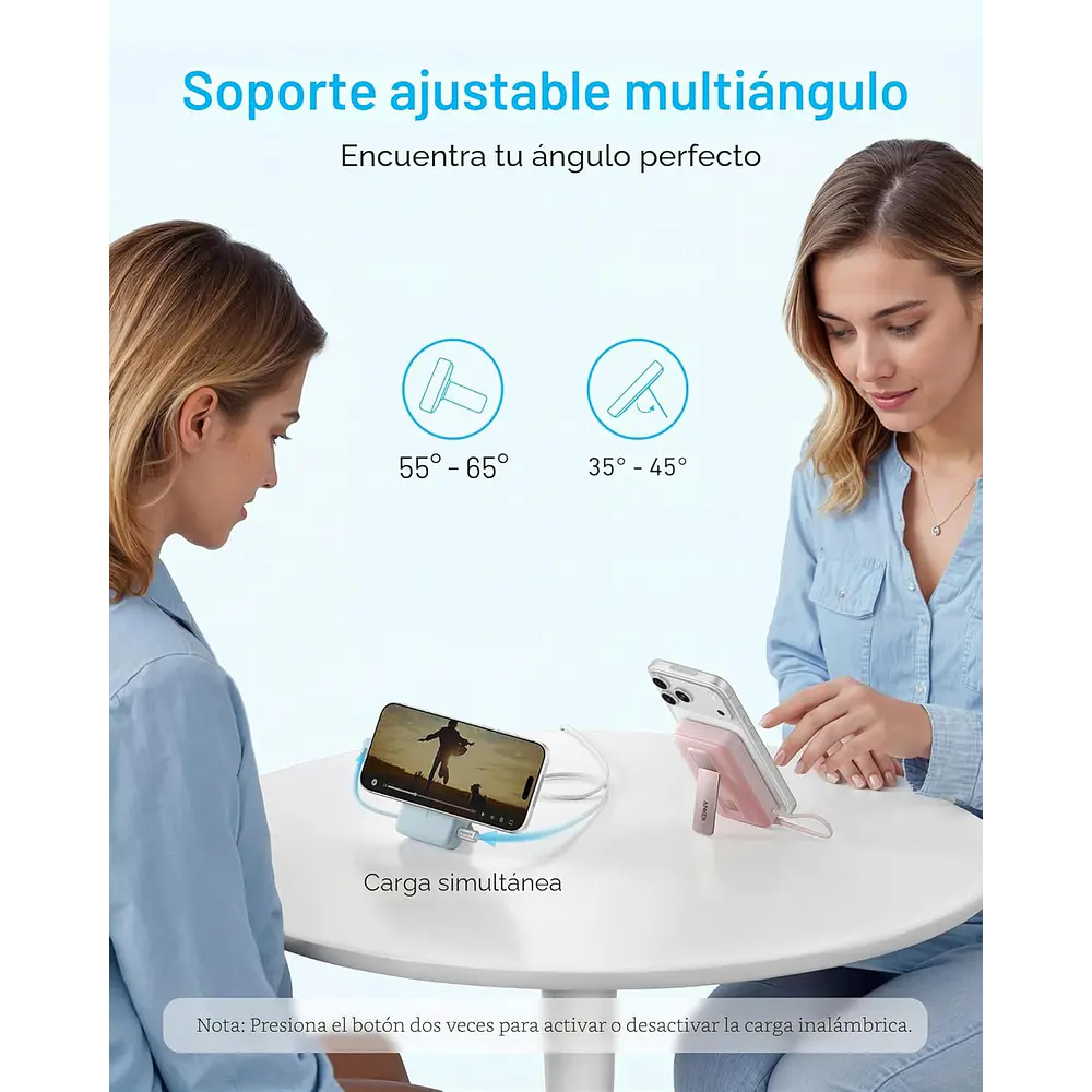 Anker Zolo Power Bank 30W Batería Externa Magnética (mag) 10000MAh Para iPhone Galaxy 5