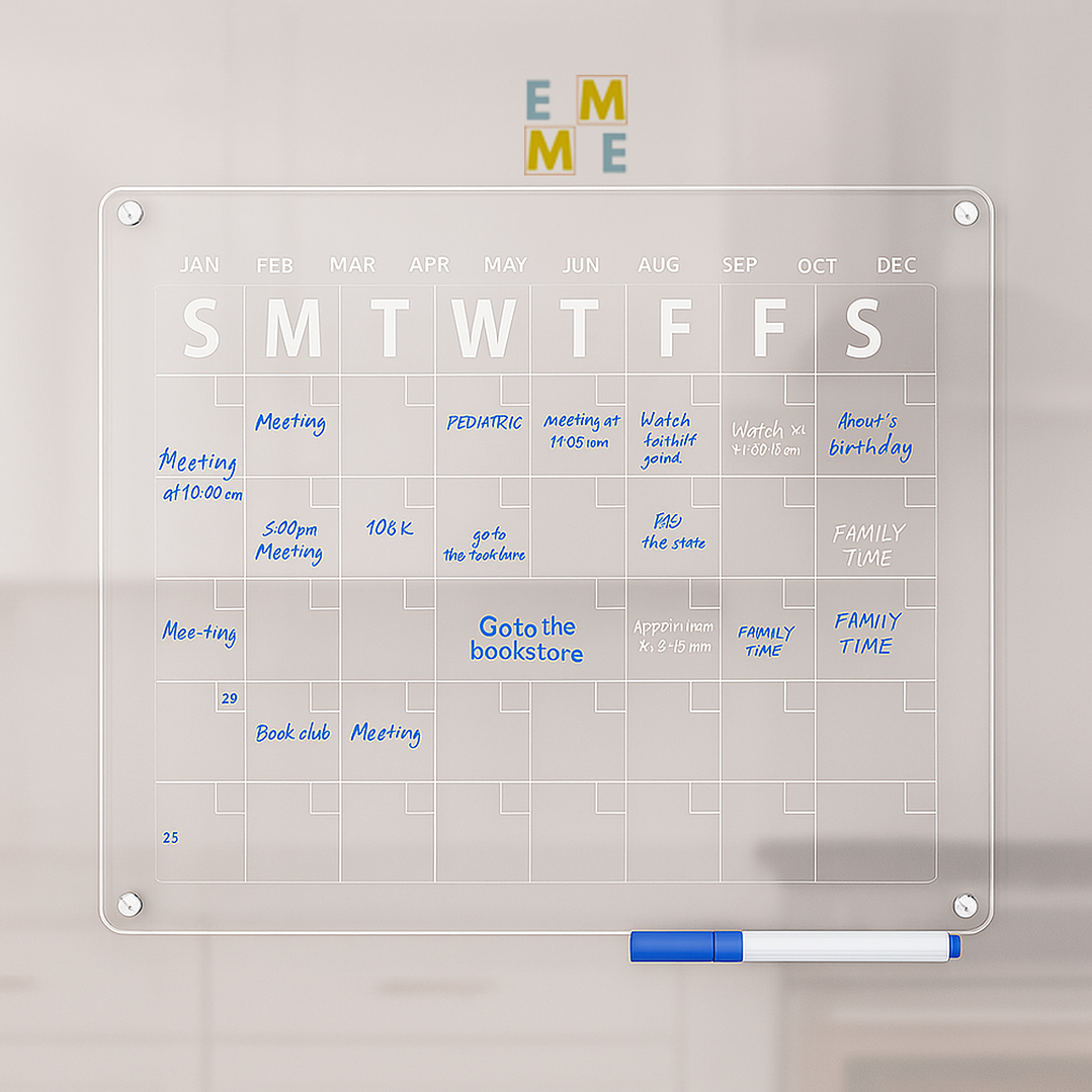 Pizarra Calendario Mensual Magnética Para Refrigerador 2