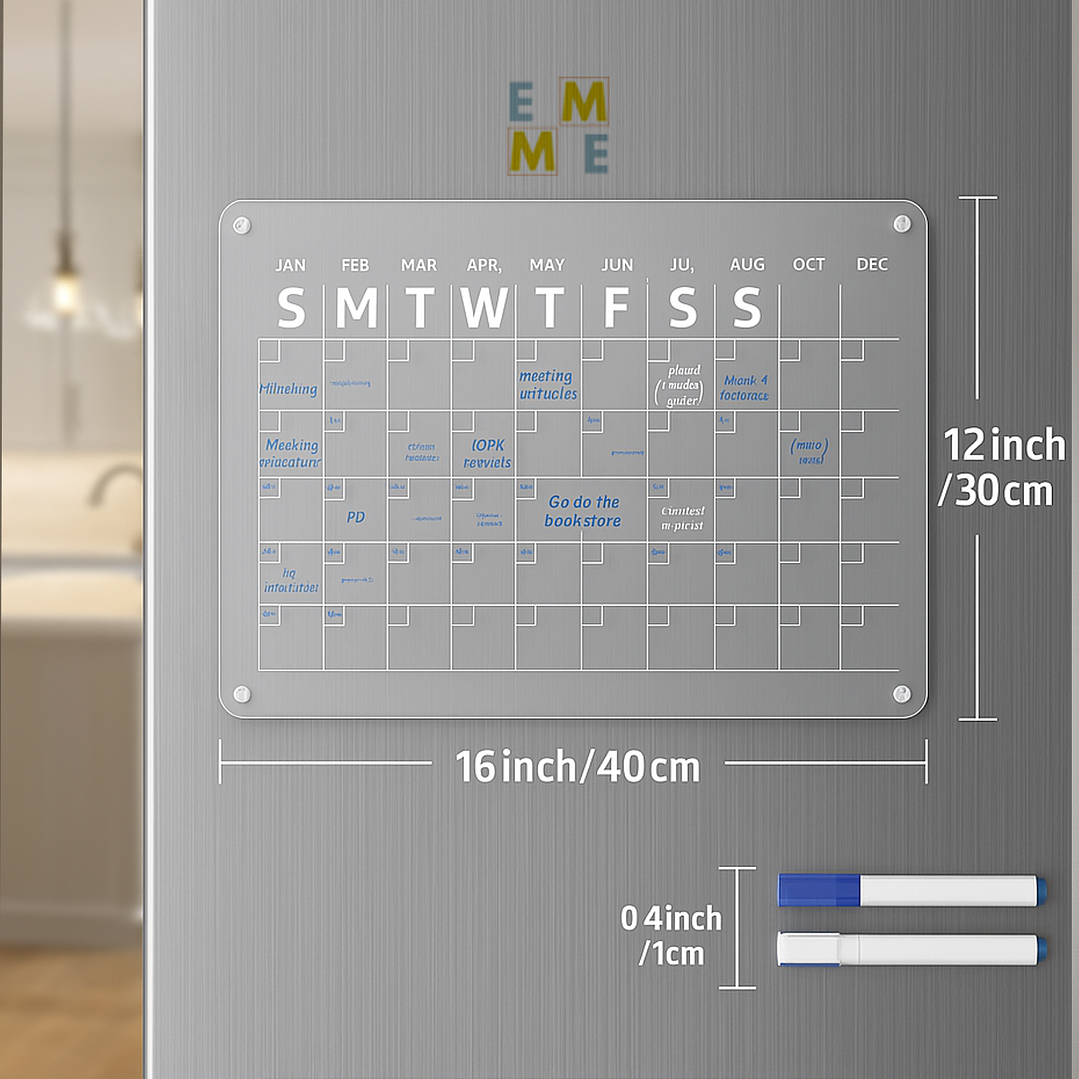 Pizarra Calendario Mensual Magnética Para Refrigerador 4
