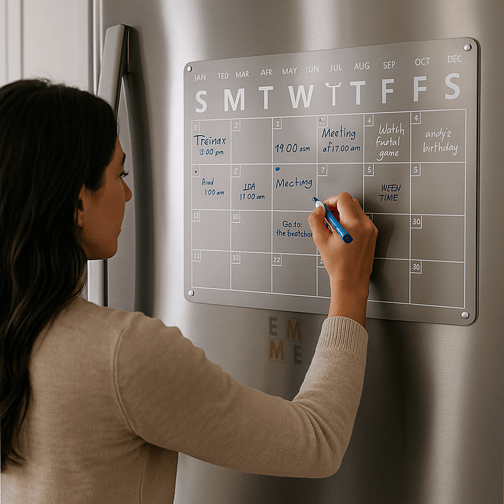 Pizarra Calendario Mensual Magnética Para Refrigerador 5