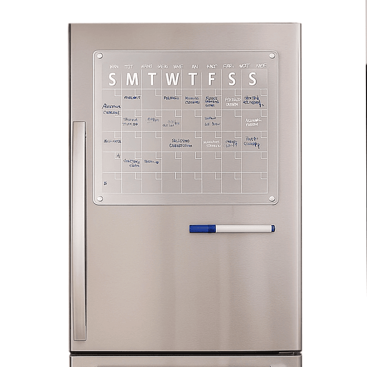 Pizarra Calendario Mensual Magnética Para Refrigerador 1