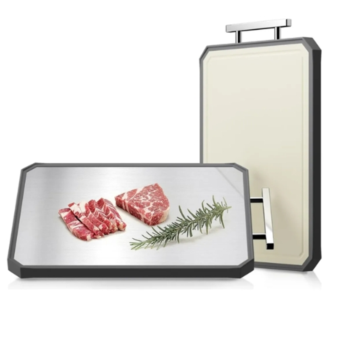 Tabla De Picar Para Cortar Doble Cara En Acero Inoxidable 1