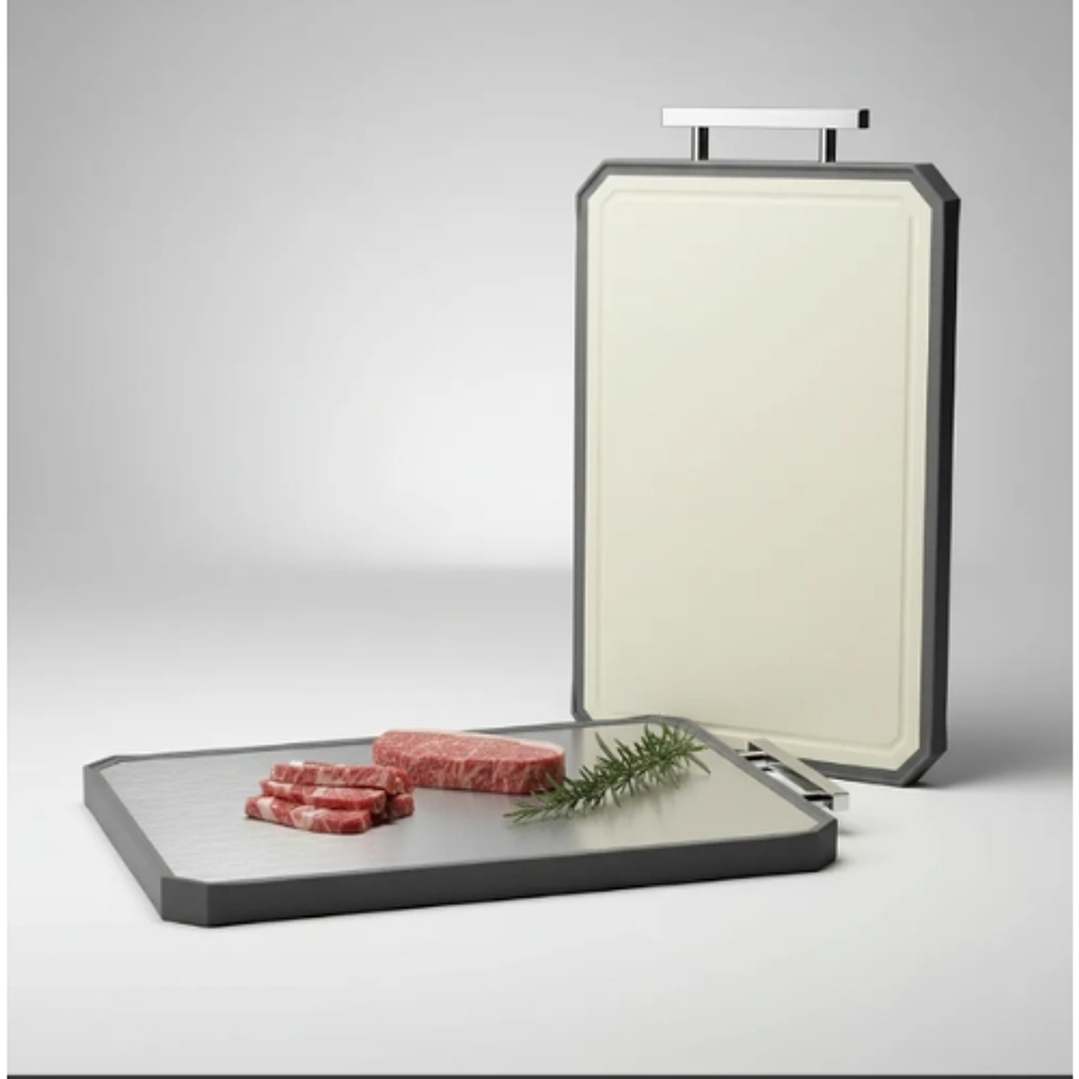 Tabla De Picar Para Cortar Doble Cara En Acero Inoxidable 2