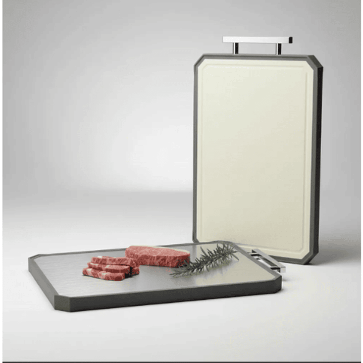 Tabla De Picar Para Cortar Doble Cara En Acero Inoxidable 2