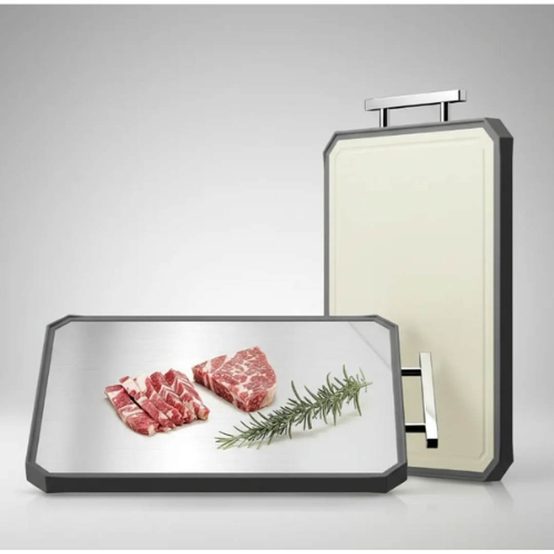 Tabla De Picar Para Cortar Doble Cara En Acero Inoxidable 6