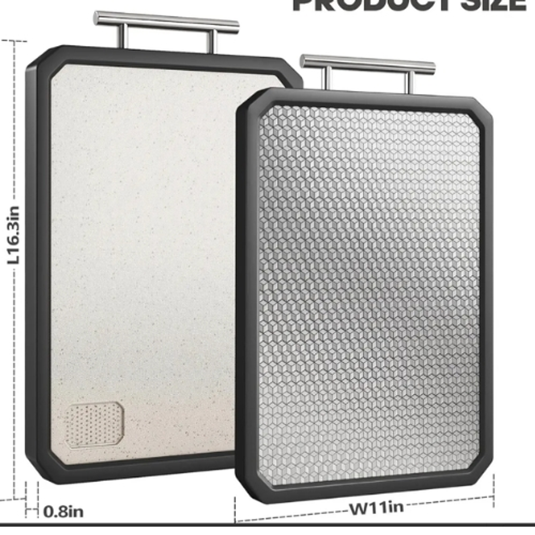 Tabla De Picar Para Cortar Doble Cara En Acero Inoxidable 7