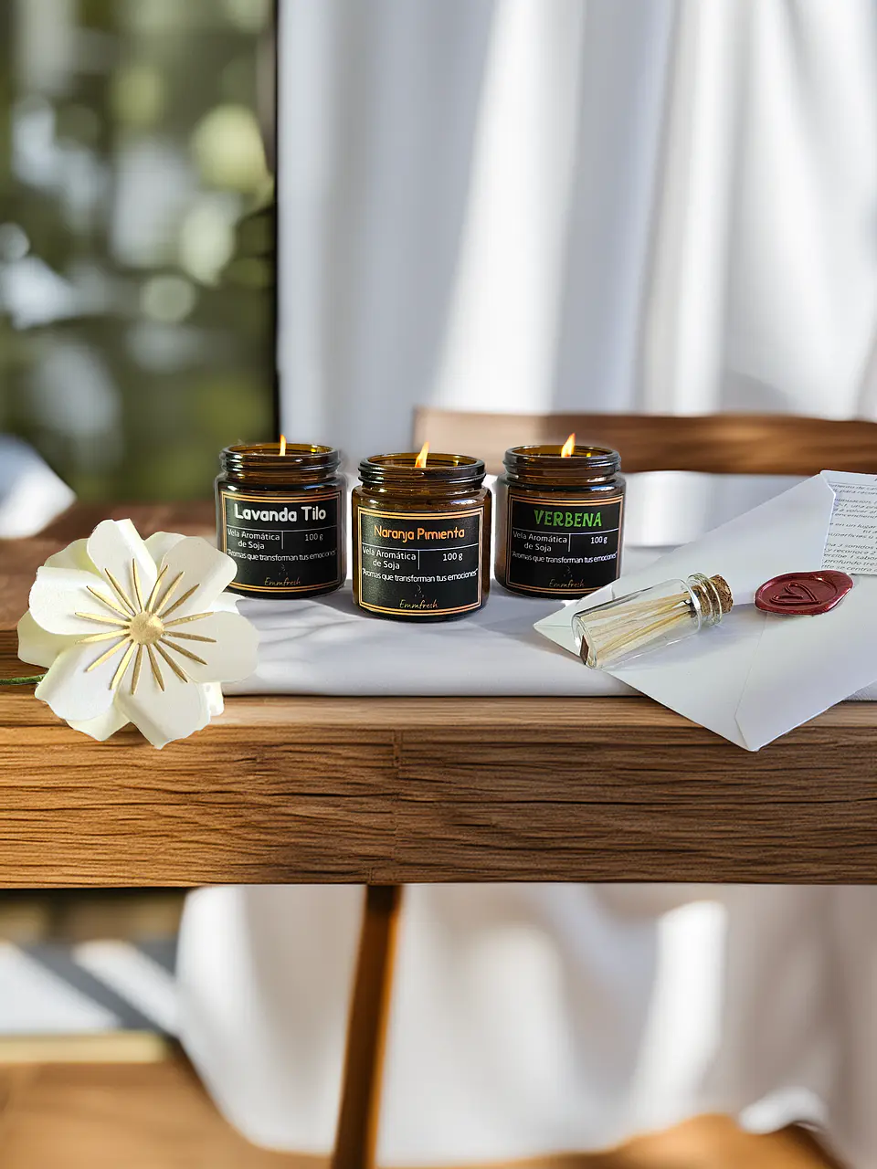 Pack Trio de Velas: Verbena · Lavanda Tilo · Naranja Pimienta 1