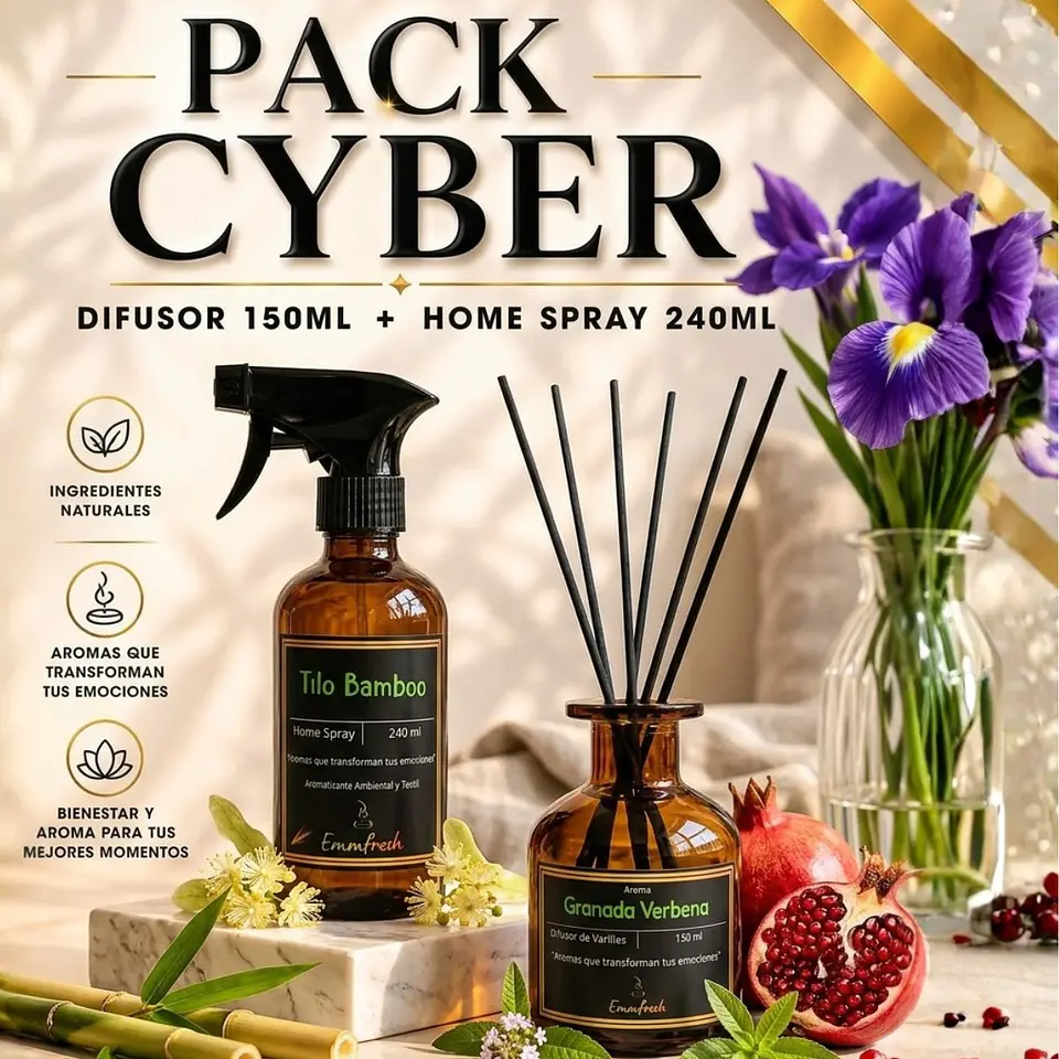 Difusor Granada Verbena + Home Spray Tilo Bamboo 1