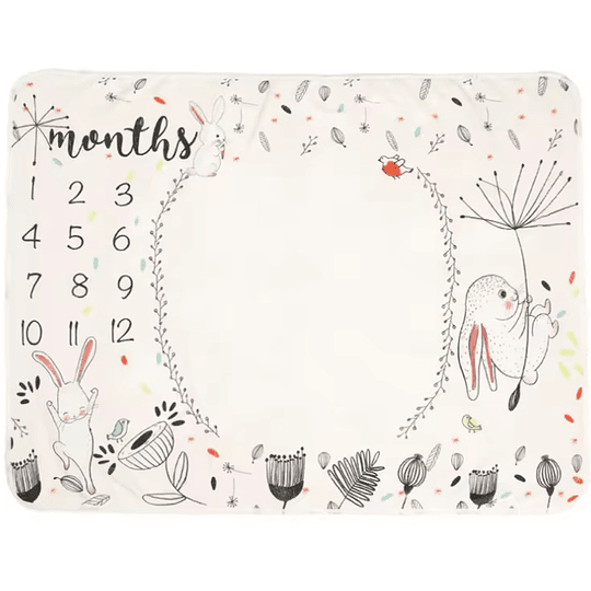 Manta de muselina para fondo de fotografía para crecimiento del bebé