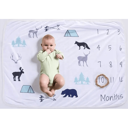 Manta de muselina para fondo de fotografía para crecimiento del bebé